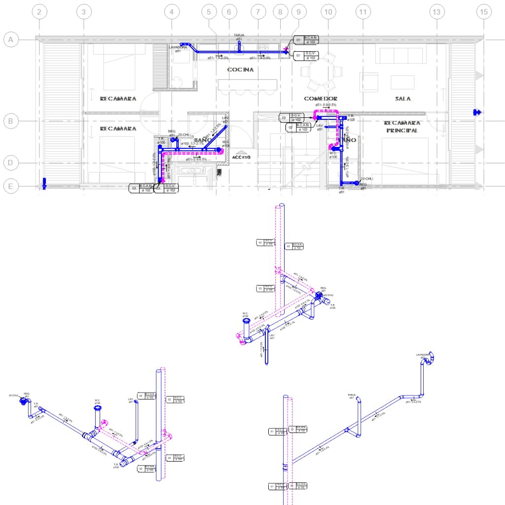 SERVICIO DISEÑO Y CÁLCULO DE INSTALACIONES HIDROSANITARIAS- INSTALACION SANITARIA