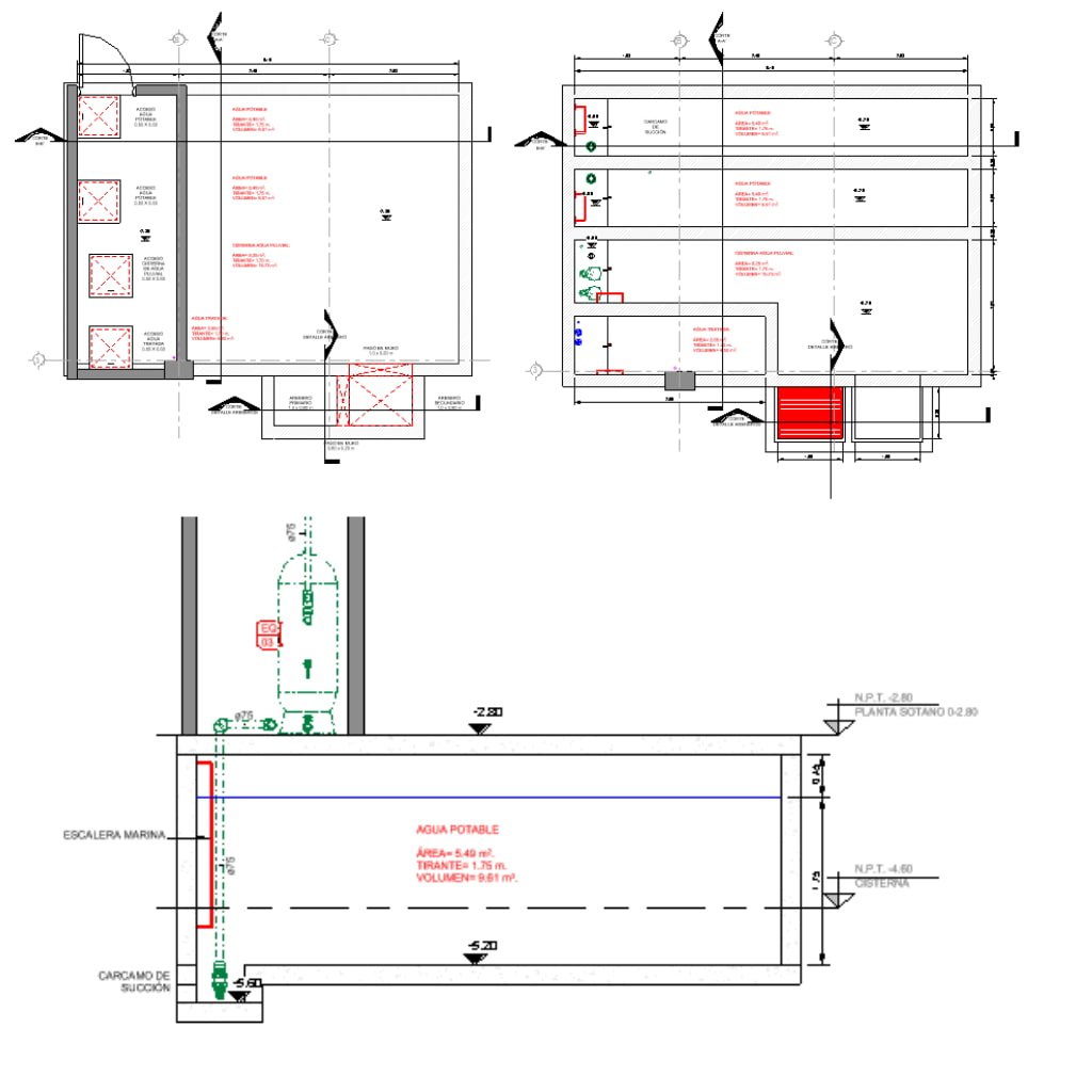 SERVICIO DISEÑO Y CÁLCULO DE INSTALACIONES HIDROSANITARIAS-DISEÑO DE CISTERNAS